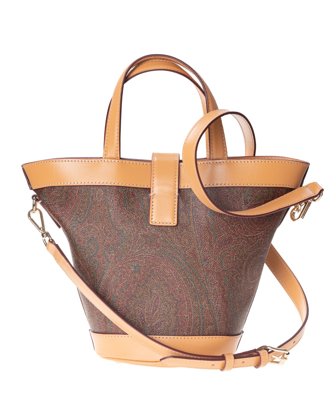 shop ETRO  Borsa: Etro mini bauletto realizzato nell'iconica tela jacquard Paisley.
Tessuto di cotone Paisley spalmato con grana opaca e doppiato in tela.
Finiture: 100% pelle di vitello.
Fodera: 66% cotone, 34% poliestere.
Manici in pelle.
Tracolla regolabile.
Chiusura a linguetta con bottone a pressione
Accessori metallici con finitura dorata
Dimensioni: 22 x 17 x 9 cm
Fabbricato in Italia.. 0N645 8010-0600 number 1775012